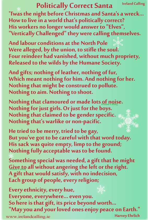 Christmas joke. Image copyright Ireland Calling
