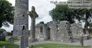 High Cross and round tower at Monasterboice. Photo copyright Kevin King CC2