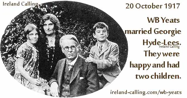 WB Yeats and Georgie Hyde-Lees with their children Image Ireland Calling