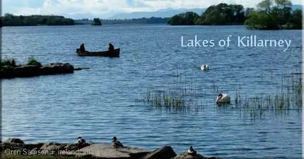 Men fishing on the lakes at Killarney National Park