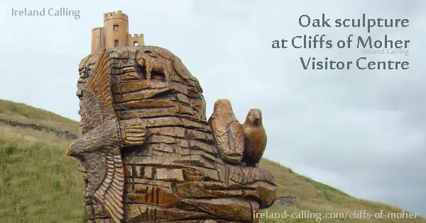 Oak-sculpture at Cliffs of Moher -Image-copyright-Ireland-Calling