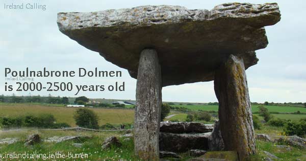 Poulnabrone Dolmen is 2000-2500 years old. The Burren Image copyright Ireland Calling