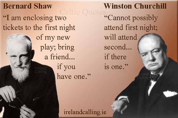 George Bernard Shaw and Winston Churchill. Image copyright Ireland Calling