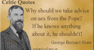 George Bernard Shaw quote. Image copyright Ireland Calling