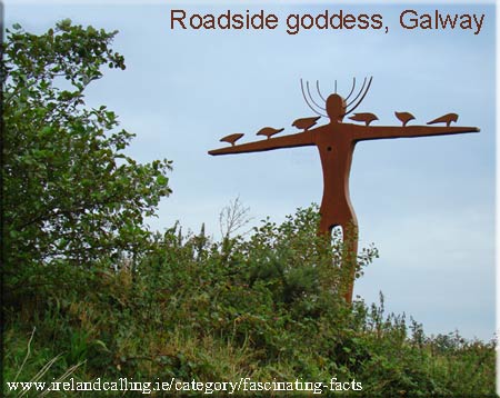 Image of the Roadside Goddess in Galway, Ireland. Copyright Ireland clling