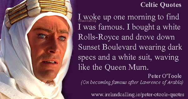 Peter O'Toole quote. Image copyright Ireland Calling