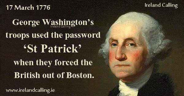 George Washington St Patrick password Image copyright Ireland Calling