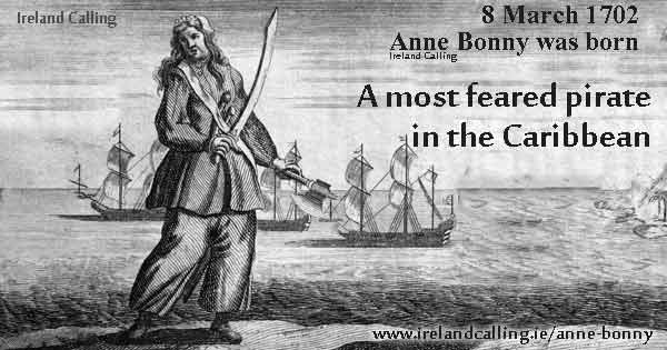 Anne Bonny. Irish Pirate Queen. Image copyright Ireland Calling