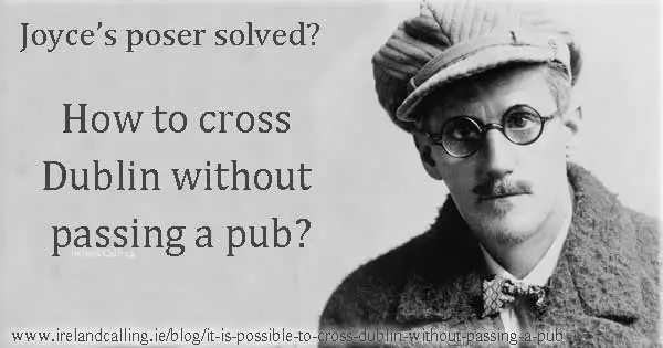 James Joyce poser on Dublin pubs