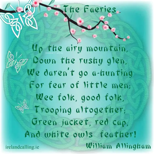 The Faeries poem. Image copyright Ireland Calling