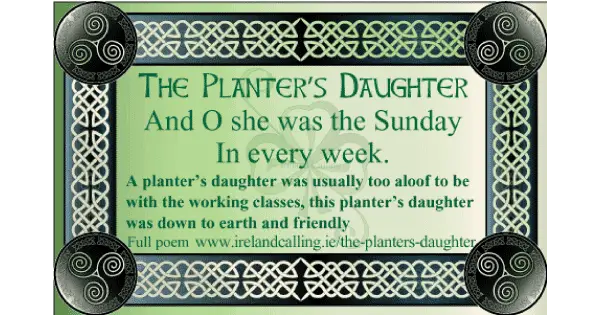 Planters-Daughter by Austin Clarke Image copyright Ireland Calling