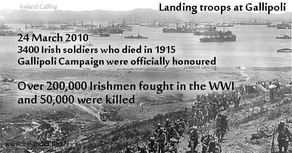 Landing_troops--Gallipoli Image Ireland Calling
