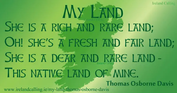 My Land by Thomas Osborne Davies. Image copyright Ireland Calling