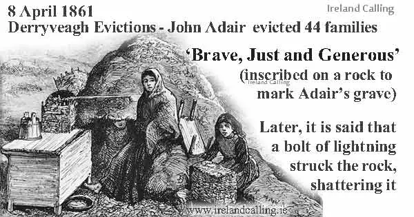 Derryveagh evictions in Ireland. Black Jack Adair. Image copyright Ireland Calling