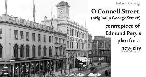 George_Street,  now O'Connell Street,_Limerick Edmund Pery's centrepiece
