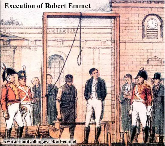 Robert Emmet execution. Image copyright Ireland Calling