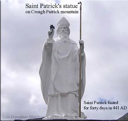 Saint Patrick statue. Croagh Patrick