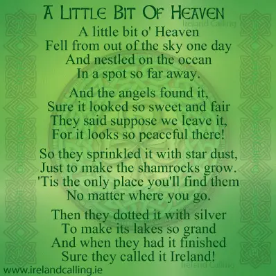 A Little Bit of Heaven. Image copyright Ireland Calling