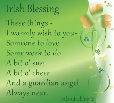 Top Irish blessings. Image copyright Ireland Calling