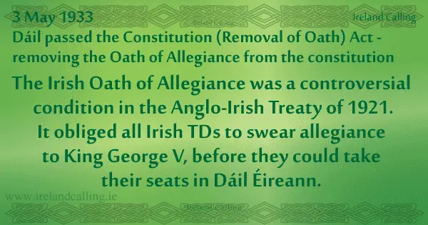 Oath-of-Allegiance removed  Image copyright Ireland Calling