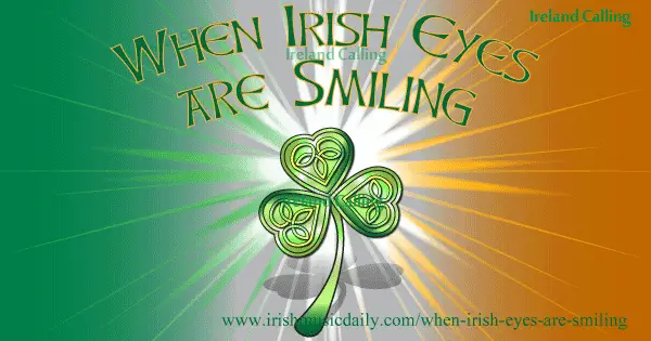 1927, Ernest Ball died. He was a composr specializing in Irish themes to appeal to the thousands of Irish immigrants in New York at that time. He wrote the music for When Irish Eyes are Smiling Image copyright Ireland Calling