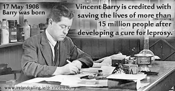 Irish scientist Vincent Barry cure for leprosy Image Ireland Calling