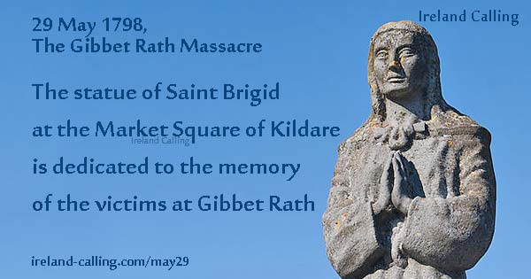 St Brigid statue in Kildare Market Square