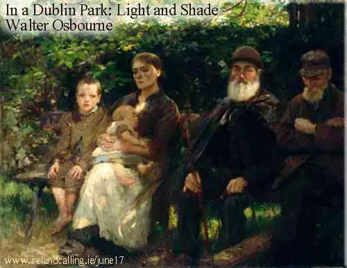 Walter Osbourne. In a Dublin park light and shade