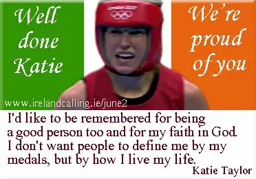 Katie Taylor after winning Gold