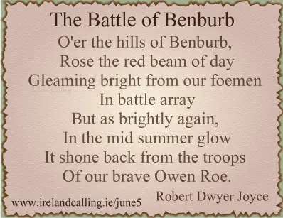 Battle of Benburb and other event on June 5th in Irish history