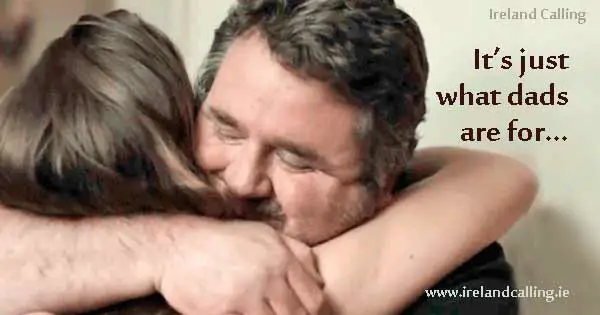 It's what dads are for A father and daughter hug on a Chilean advert for a DIY store Ireland Calling