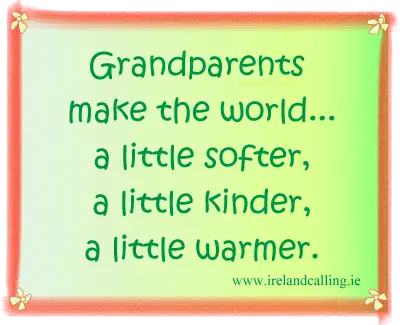 Grandparents jokes and quotes. Image copyright Ireland Calling