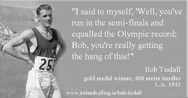 Bob Tisdall. Irish Olympic hero. Image copyright Ireland Calling