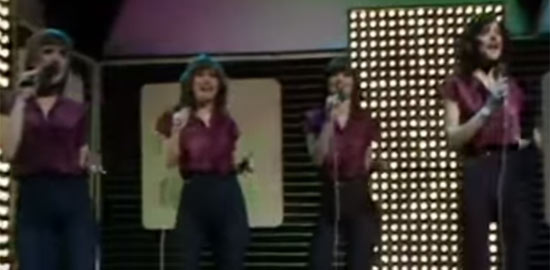 Nolan sisters performing their smash hit, I'm in the Mood fro Dancing