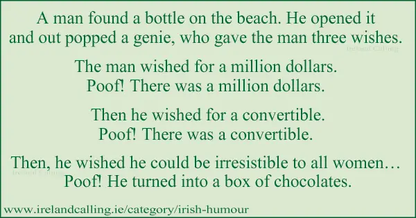 A-man-found-a-bottle, Image copyright Ireland Calling