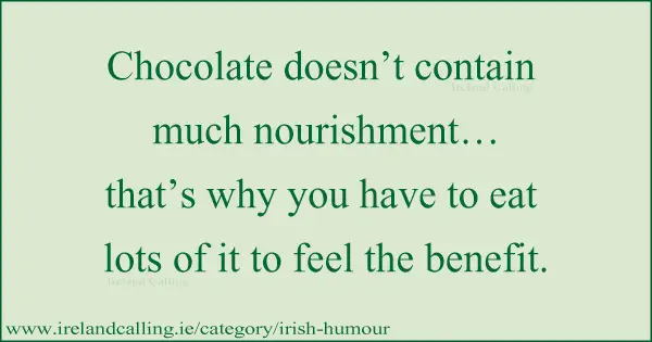 Chocoalte joke Image copyright Ireland Calling