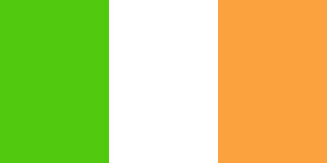 Irish tricolour flag