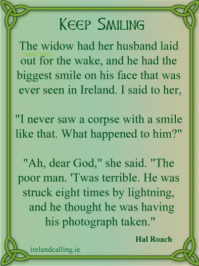Hal Roach joke. Image copyright Ireland Calling