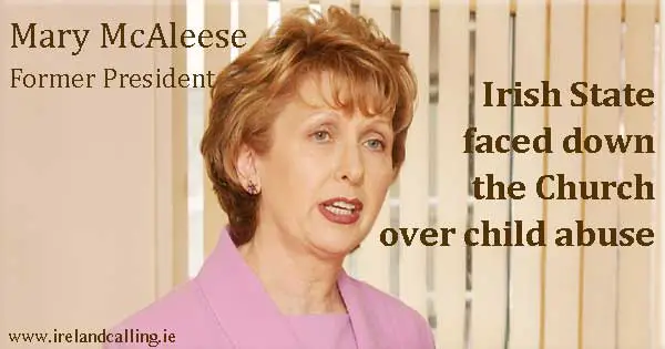 Mary McAleese recounts showdown between State and Church over sex scandals