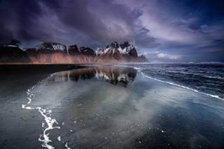 Stokksnes beach and mountains by Trevor Cole