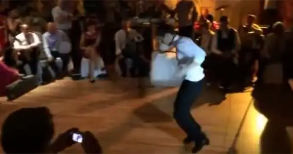World champion dancer wows guests at wedding reception