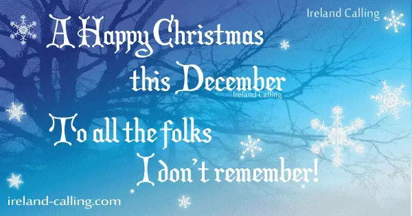 Christmas joke. Image copyright Ireland Calling