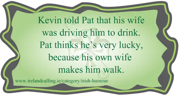 Irish jokes on pubs. Image copyright Ireland Calling