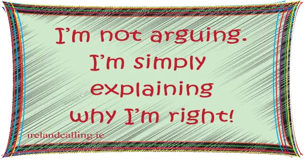 Irish jokes about arguments. Image copyright Ireland Calling