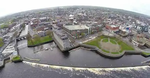 Bird's eye view of Limerick