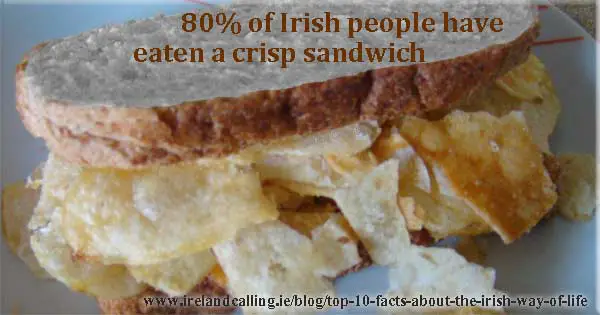 80% of Irish people have eaten a crisp sandwich. photo copyright Ireland Calling
