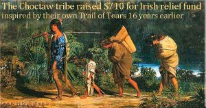 Choctaw donation to Irish famine