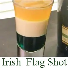 Top Irish recipes. Irish flag shot
