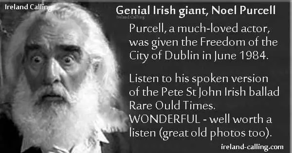 Noel Purcell Irish actor Ireland Calling