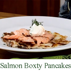 Top Irish recipes. Salmon Boxty Pancakes